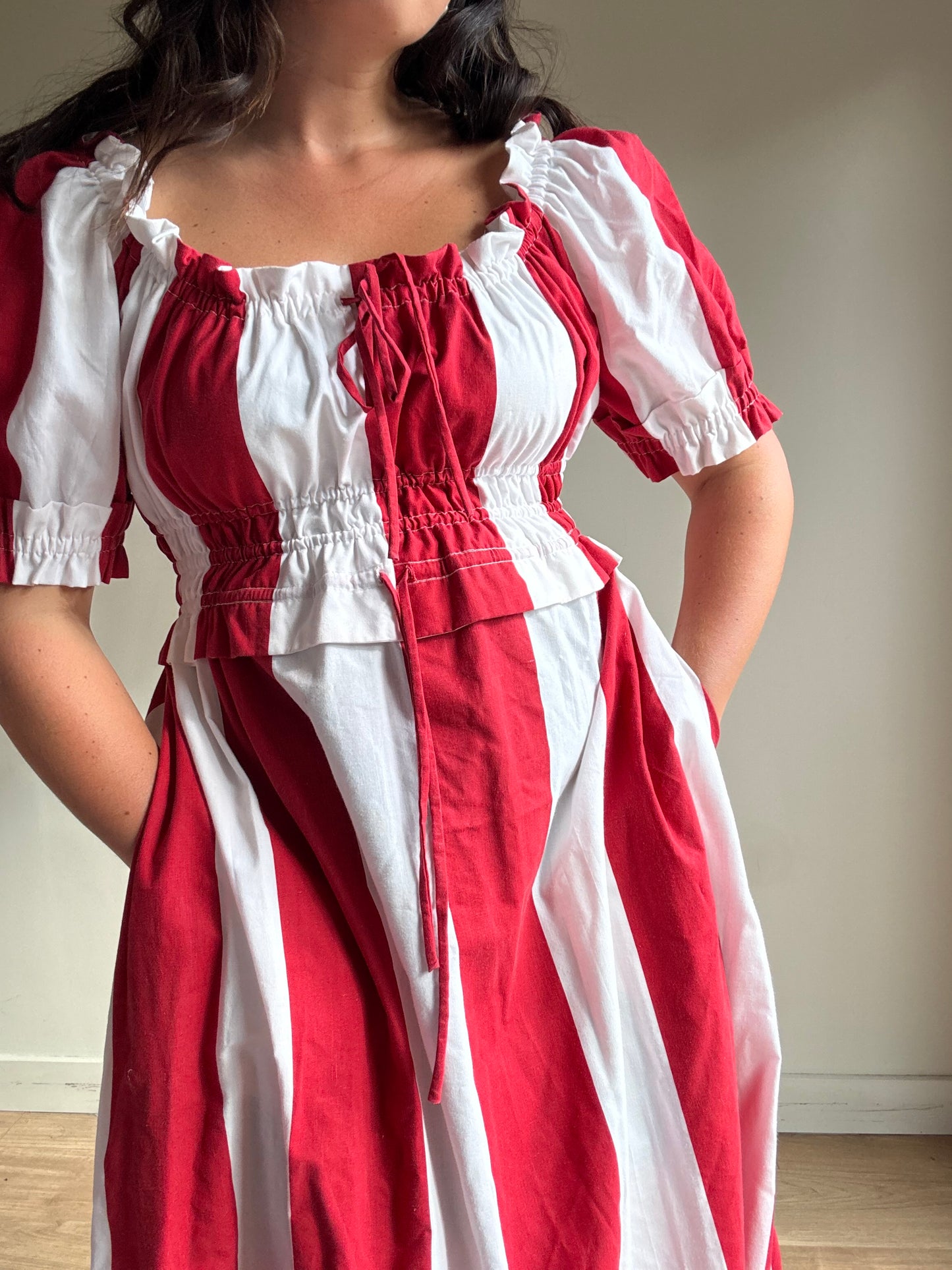Made by SJP Handmade Stripe Dress, M-L