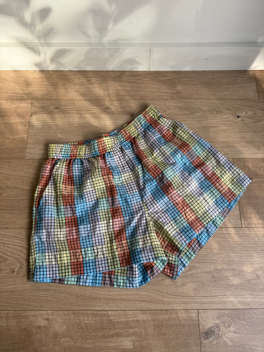 Ganni Check Shorts, 38