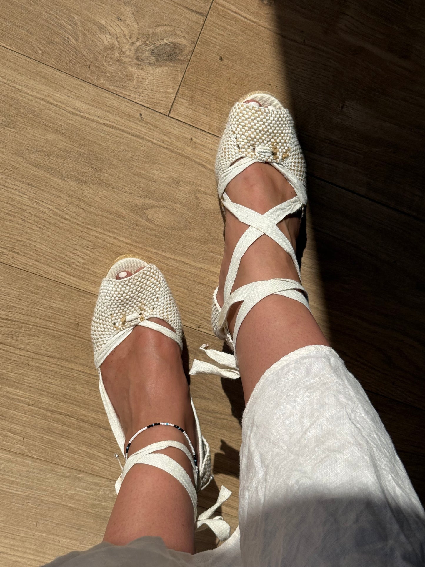 Russell & Bromley Woven Cotton Espadrille Wedges, 38