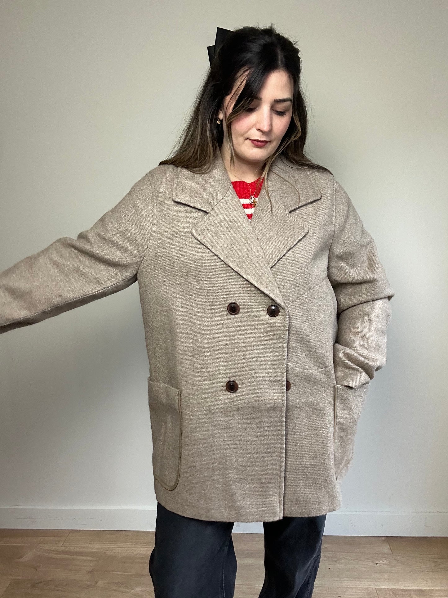 Folk Oversized Coat Jacket - Size 5 (14-18)