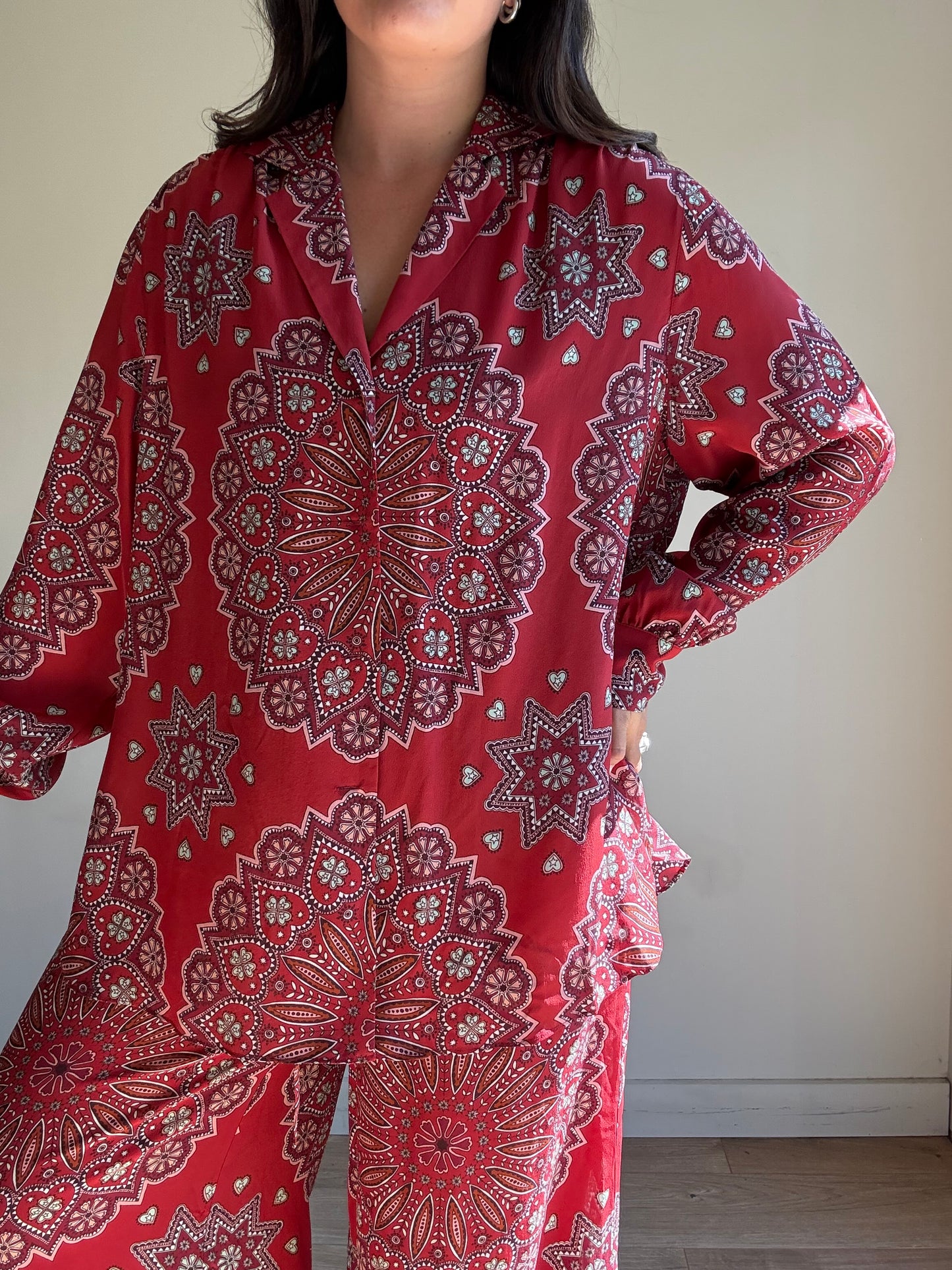 NEW Hayley Menzies Pure Silk Co-Ord, XL
