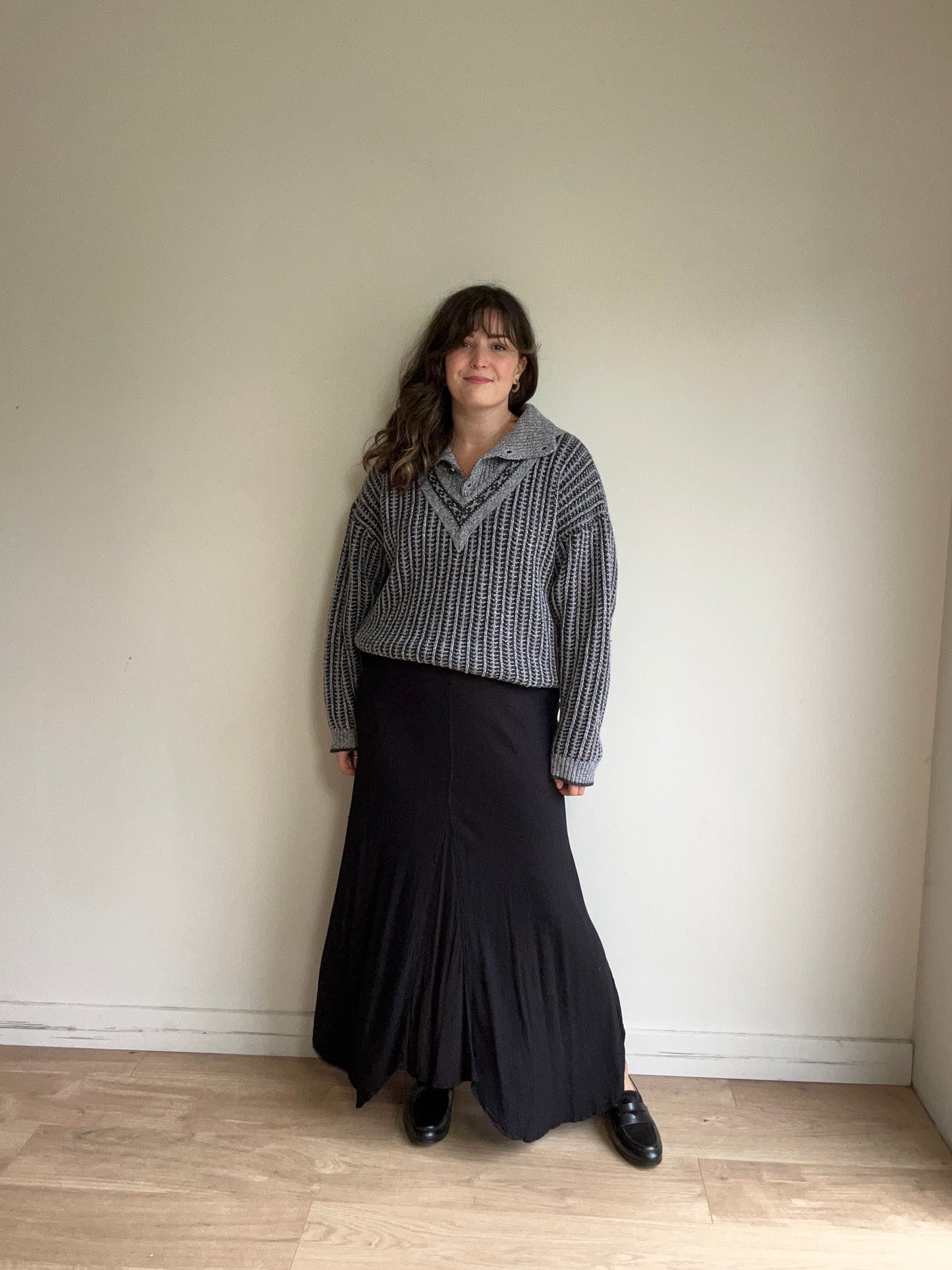 Ghost Crepe Maxi 90’s Skirt, L