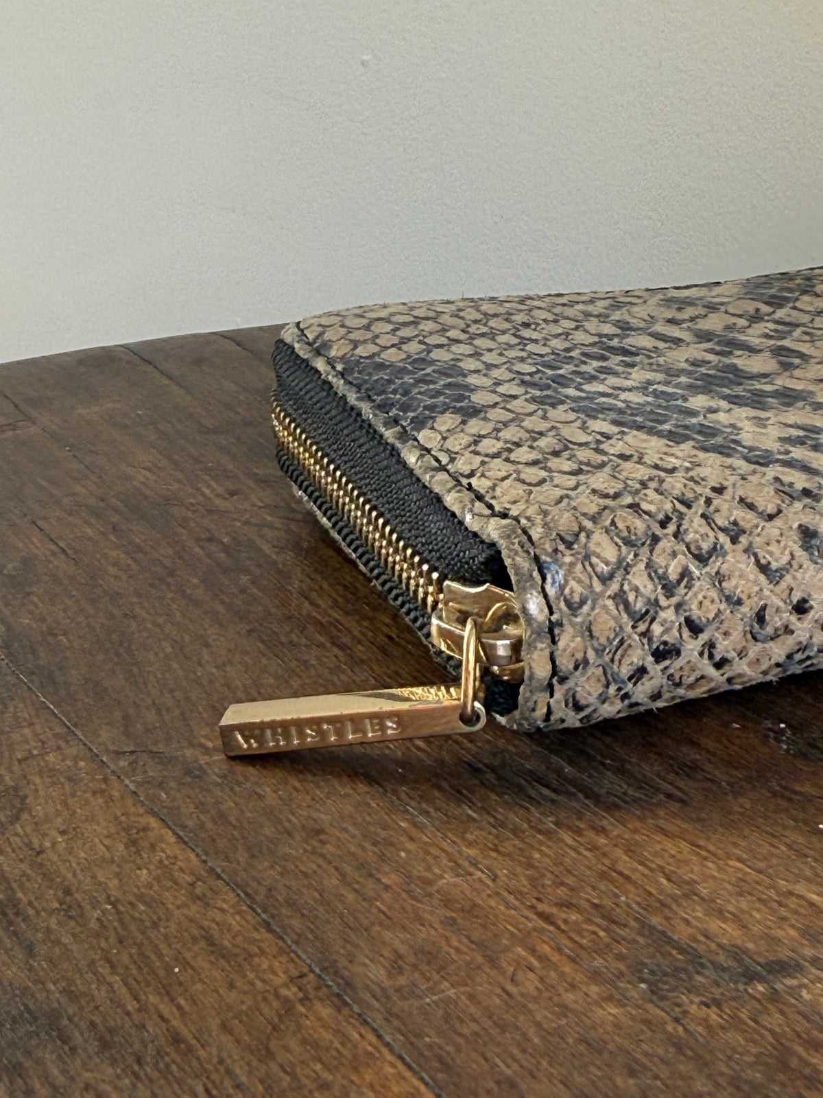Whistles Leather Zip Up Purse Wallet