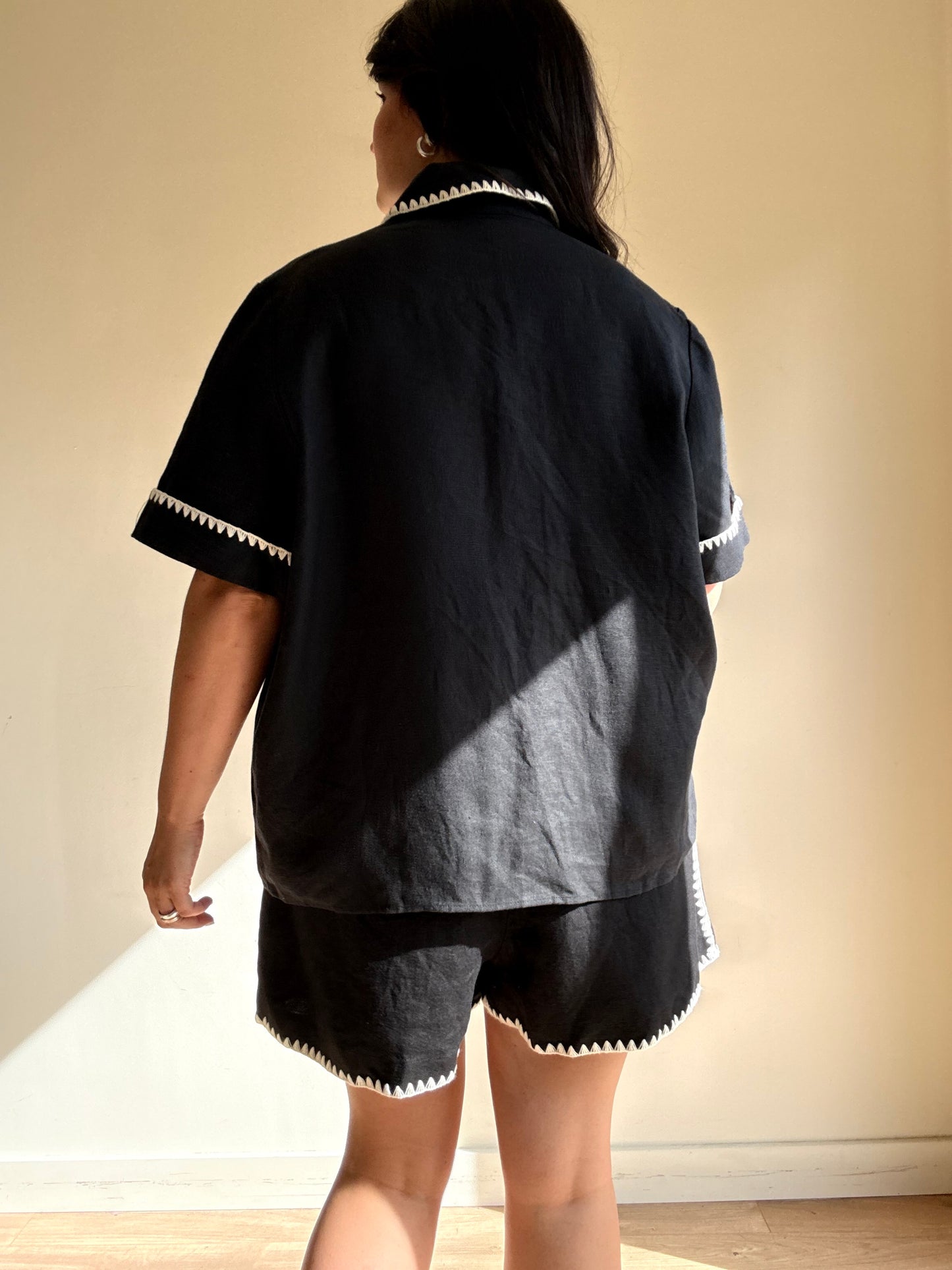 Sezane Linen Embroidered Co-Ord, 16-18