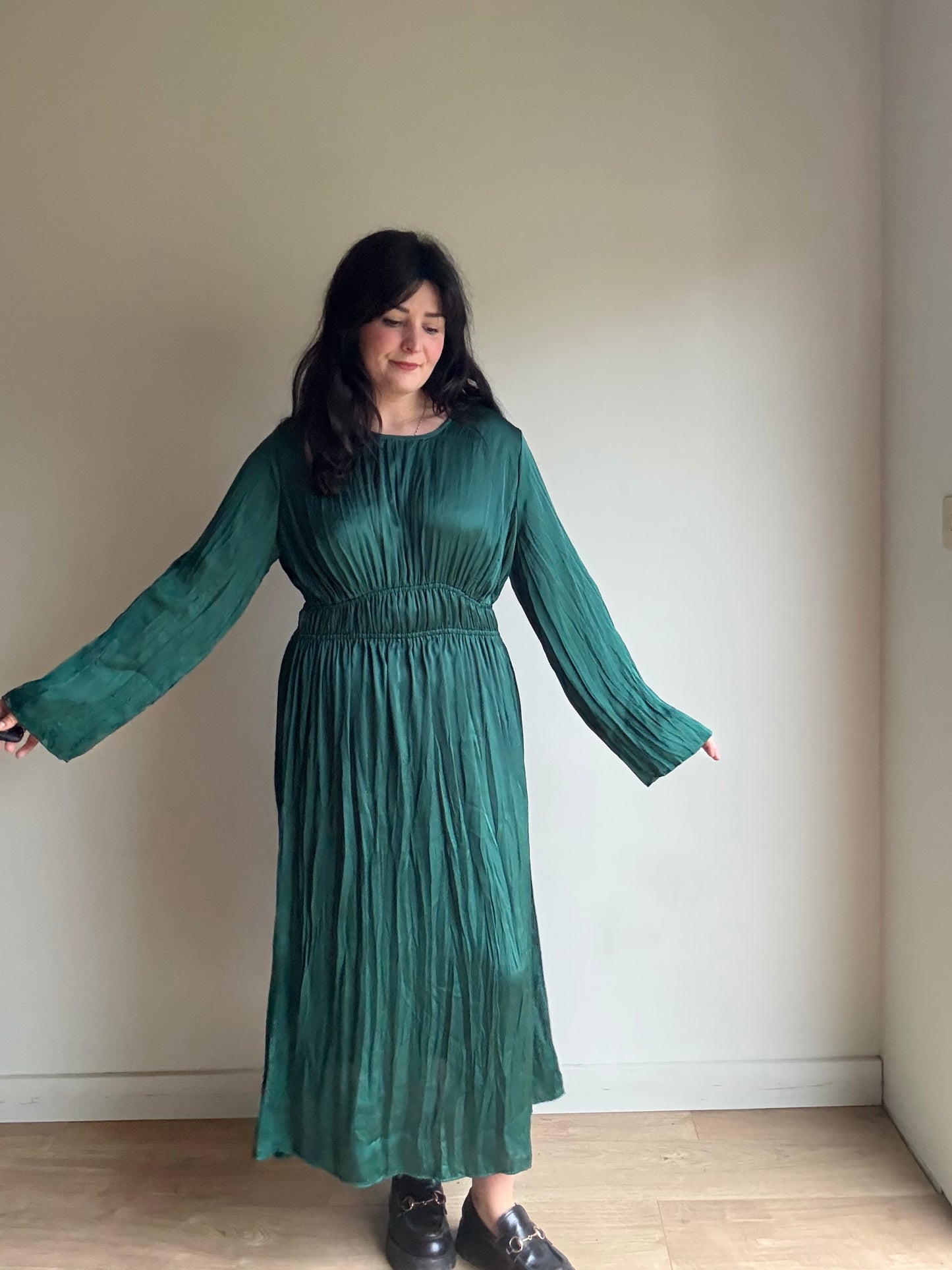 M&S Satin Gathered Dress, 14