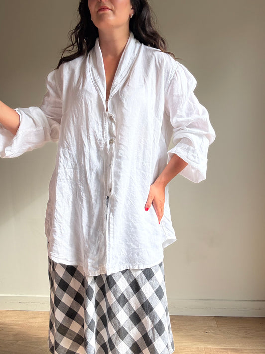 Pure Linen Loose Shirt, L