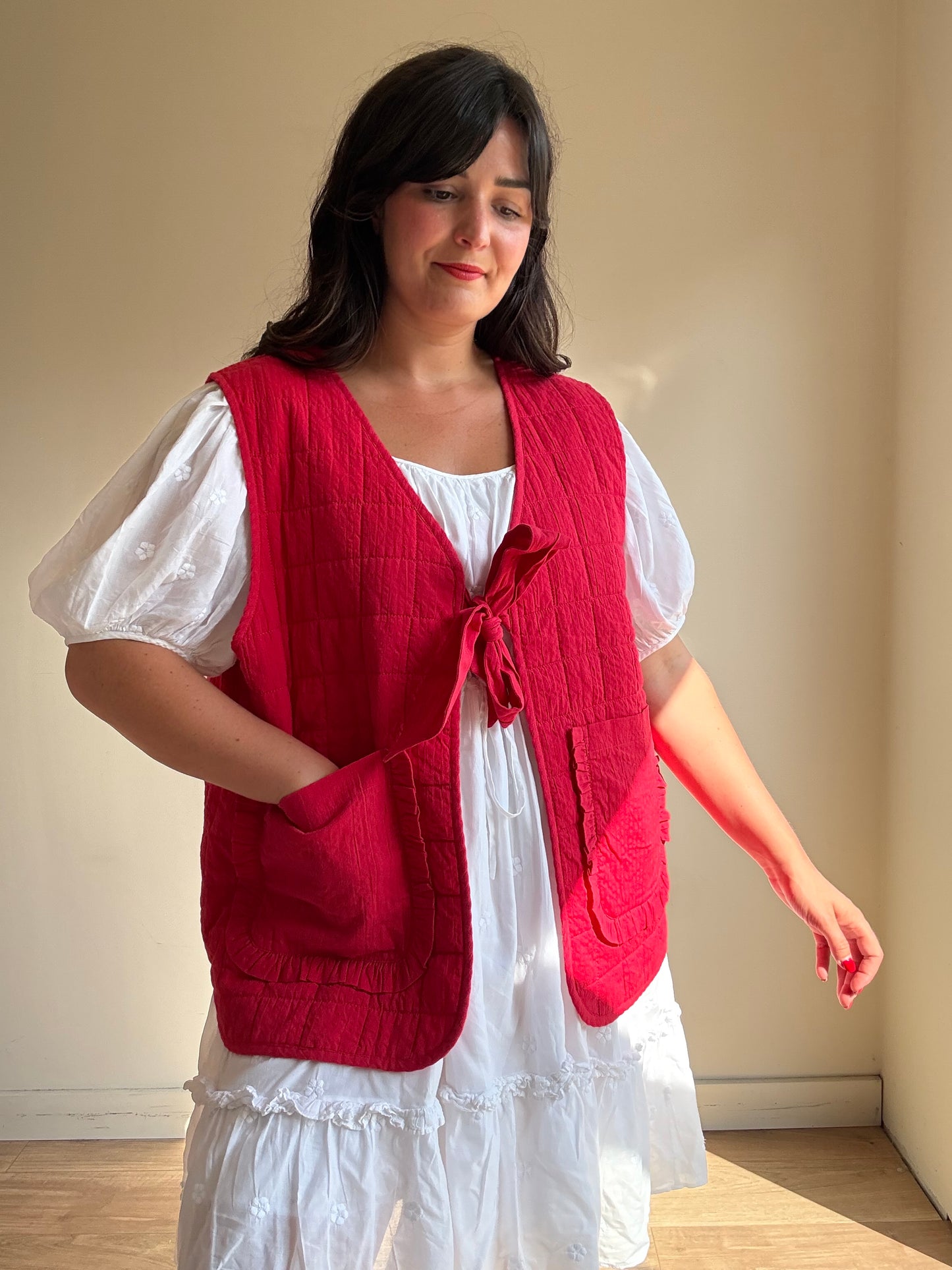 Damson Madder NEW Reversible Quilted Gilet Waistcoat, 20