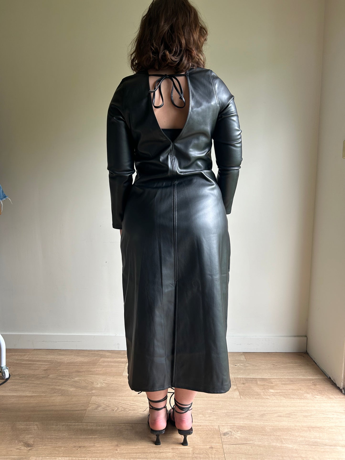 Warehouse NEW Faux Leather Dress - Size 10