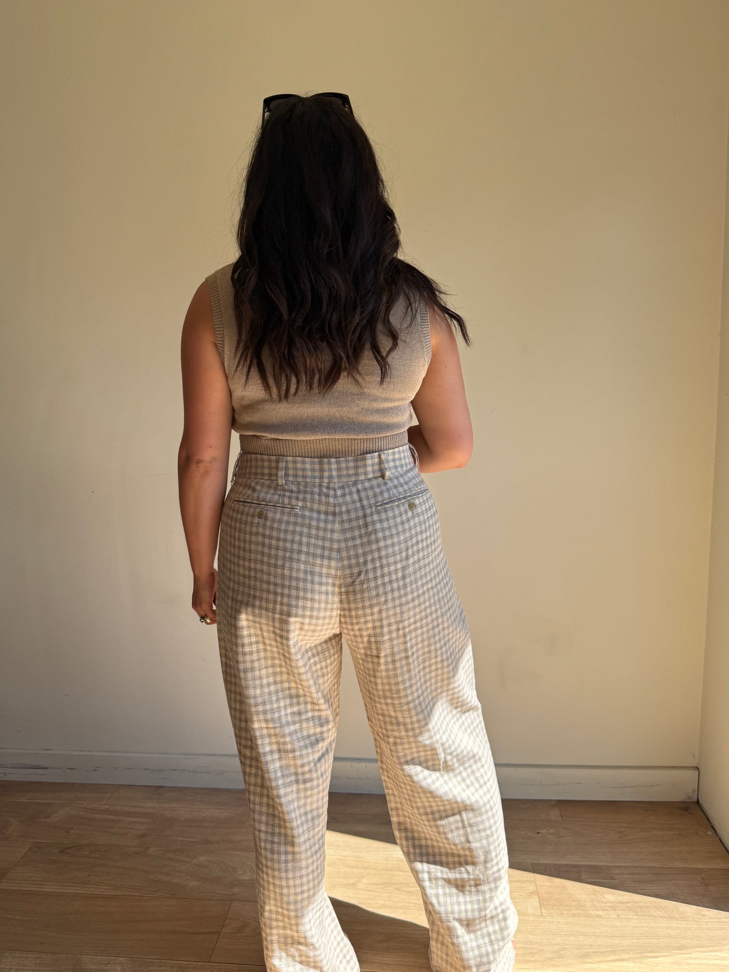 Acne Studios Check Summer Tailored Trousers, 14-16