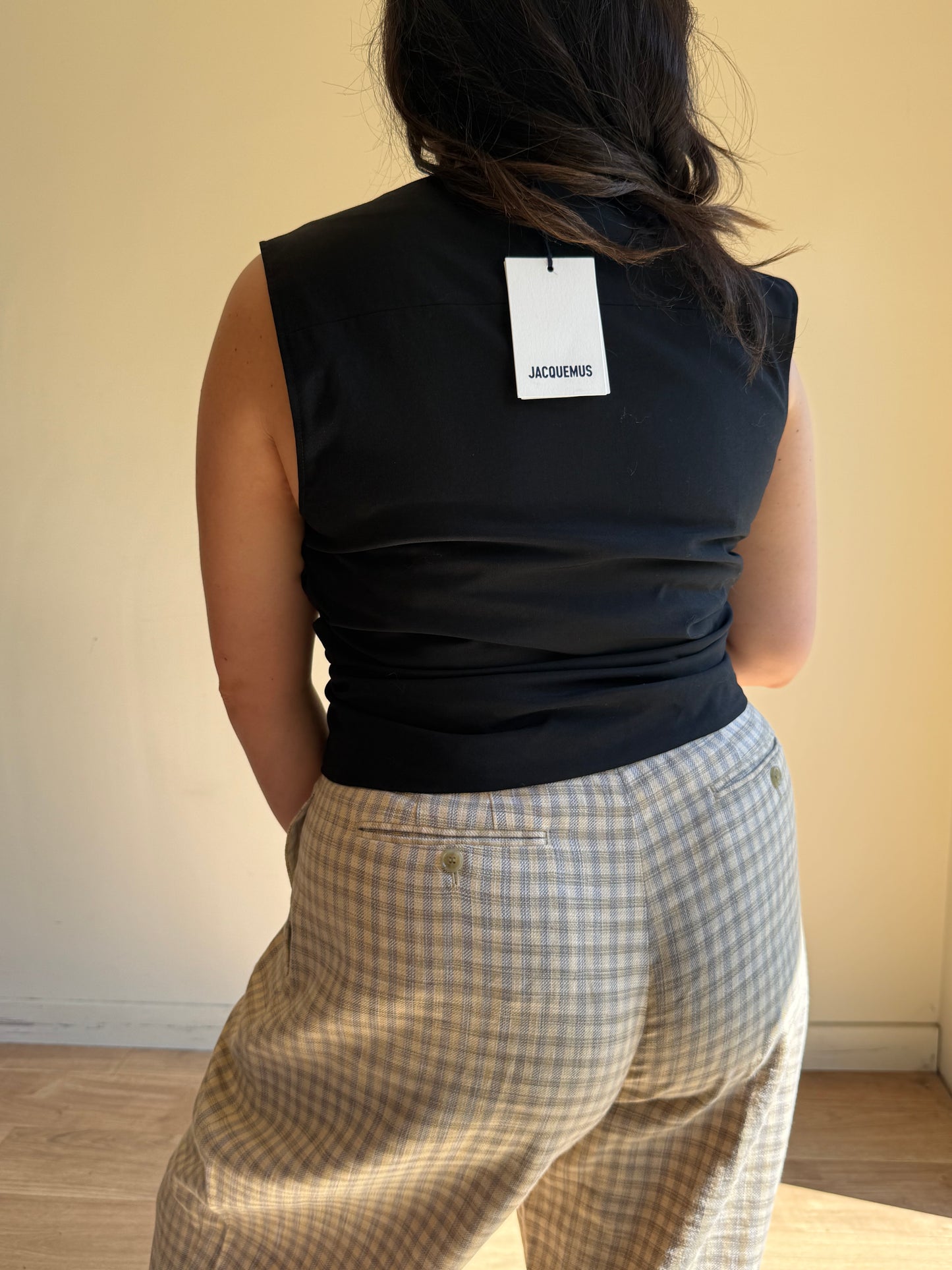 Jacquemus (NEW) Gathered Twill Waistcoat, L