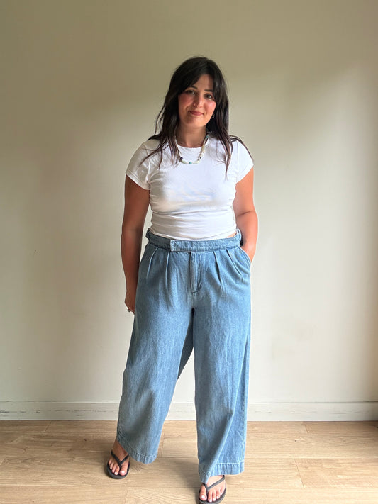 Seventy + Mochi NEW Penelope Wide Leg Jeans, L