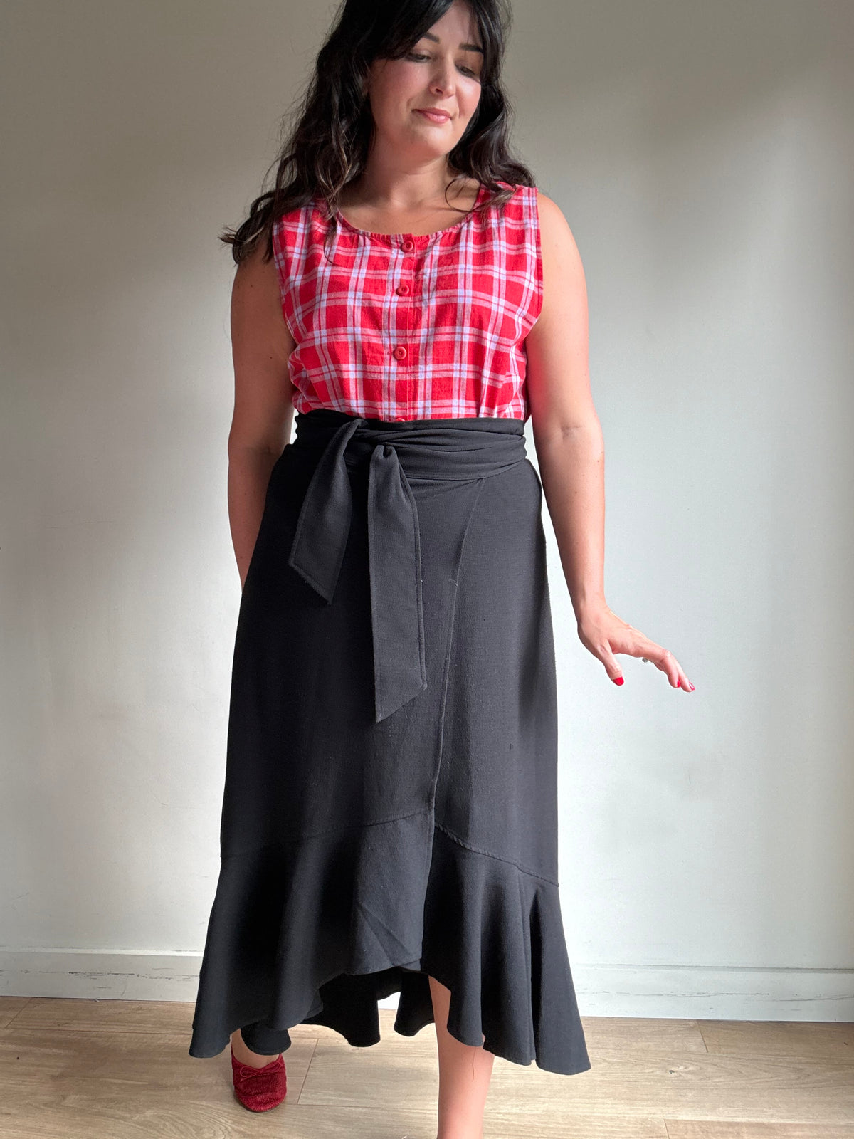 Ganni Frill Wrap Skirt, 40