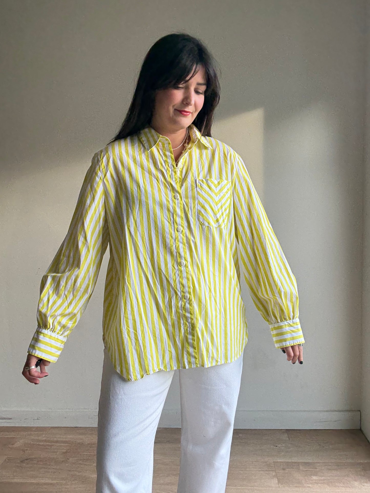 Rag & Bone Cotton Stripe Shirt, L