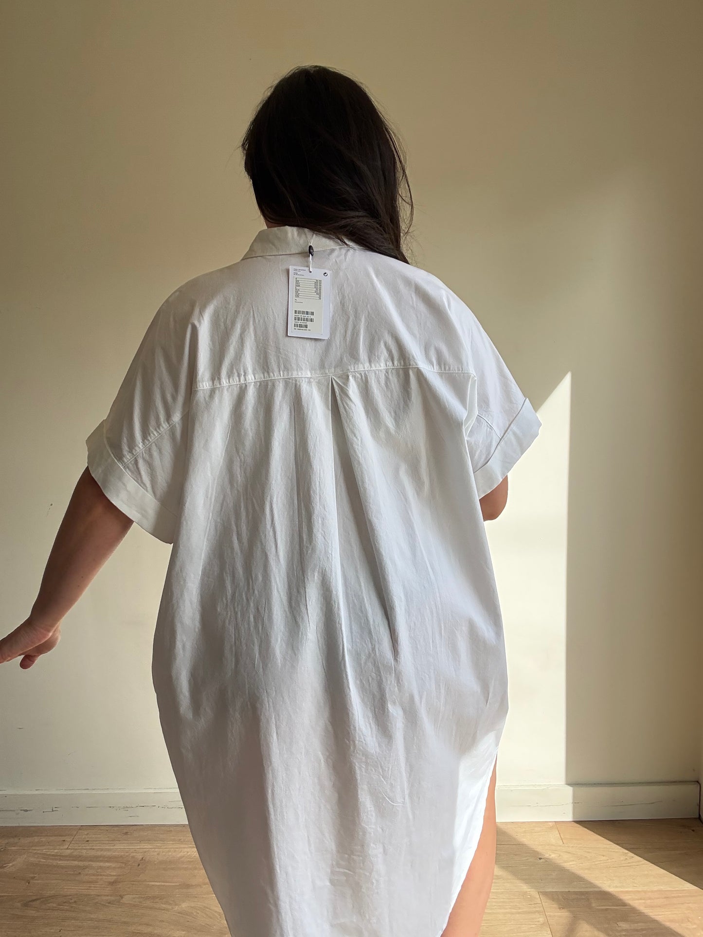 Monki NEW Cotton White Shirt Dress, XL (Copy)