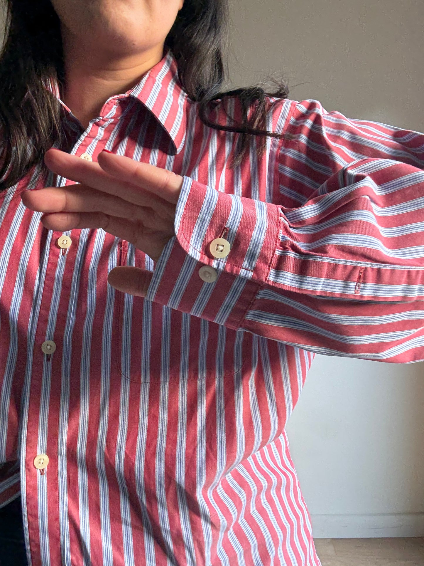 Vintage Stripe Loose Shirt, L