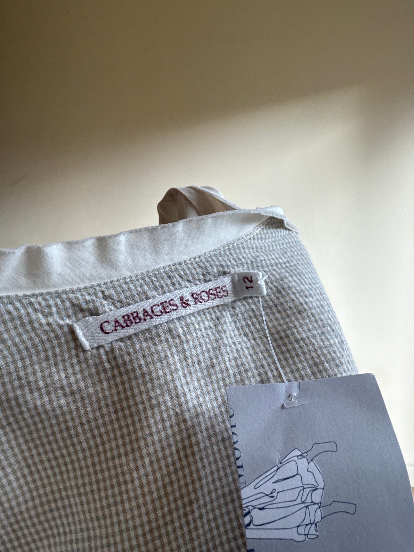 White Cabbages and Roses Cotton Frill Sun Dress, 12