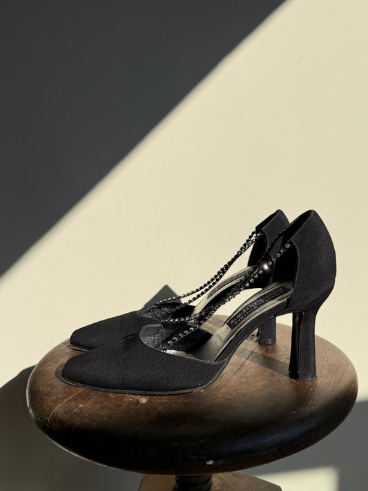 Vintage Russell & Bromley Gemstone Court Heels, 6