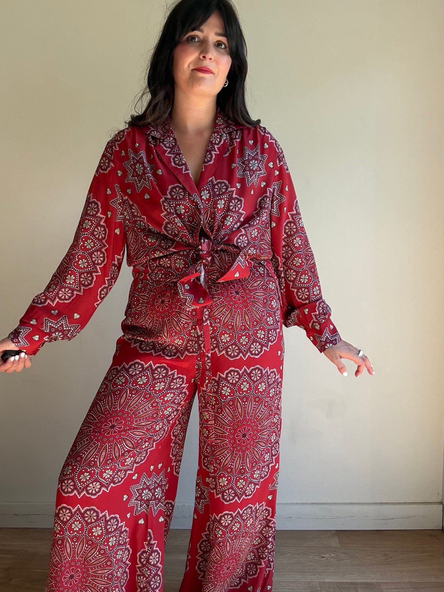 NEW Hayley Menzies Pure Silk Co-Ord, XL