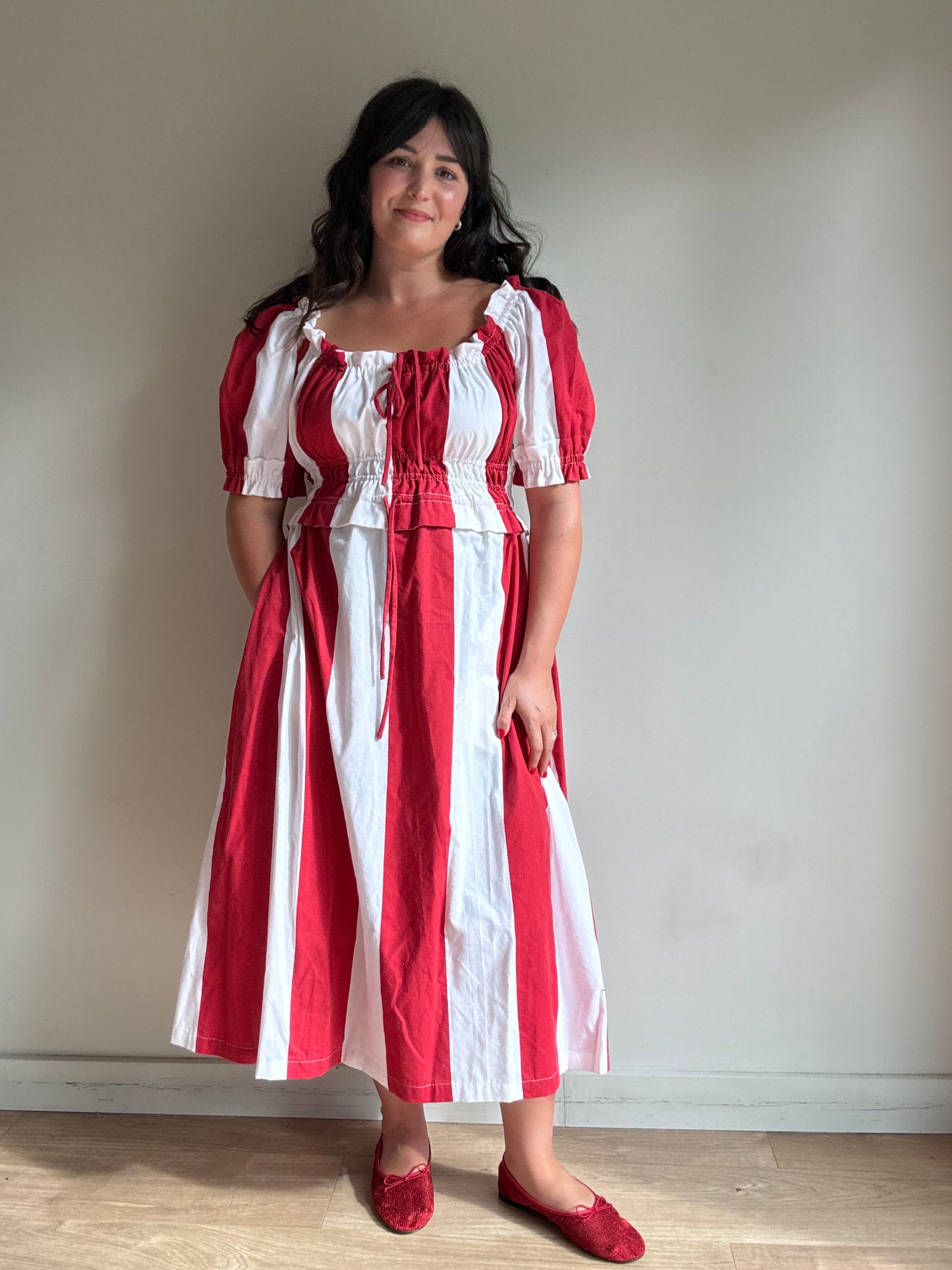 Made by SJP Handmade Stripe Dress, M-L