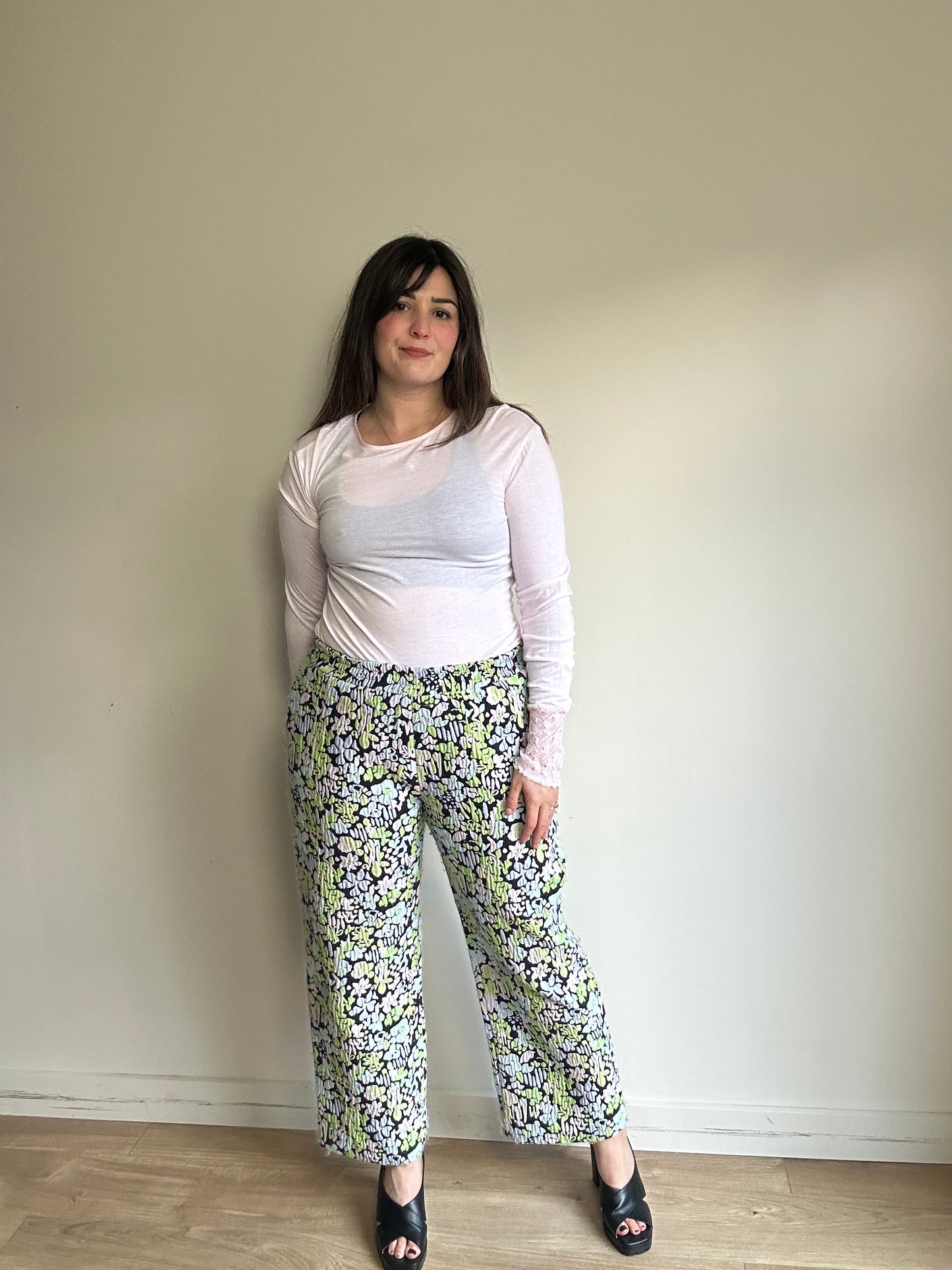 Stine Goya Abstract Floral Jacquard Isra Trousers, L