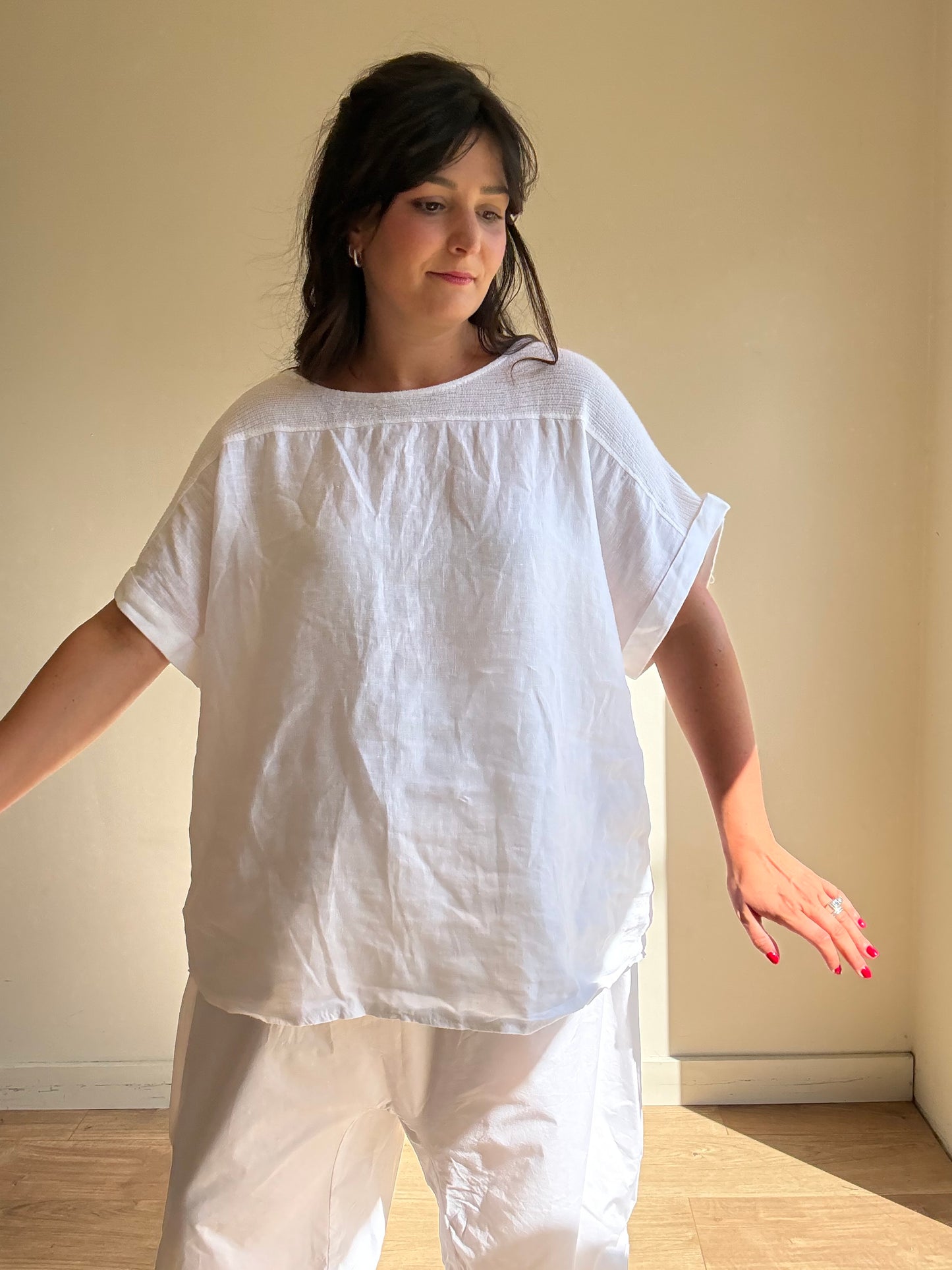 Linen Loose Top, XXL