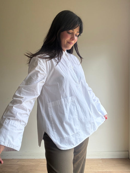 Blanche Pina Tunic Crisp Cotton Shirt, M/L