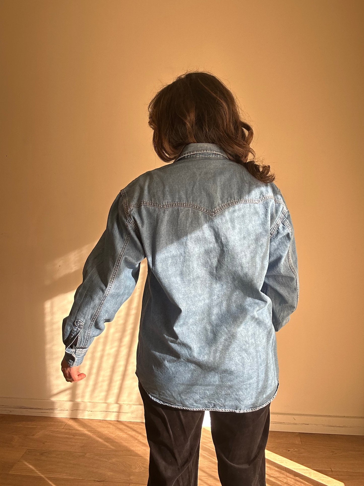 Vintage Western Denim Shirt, M