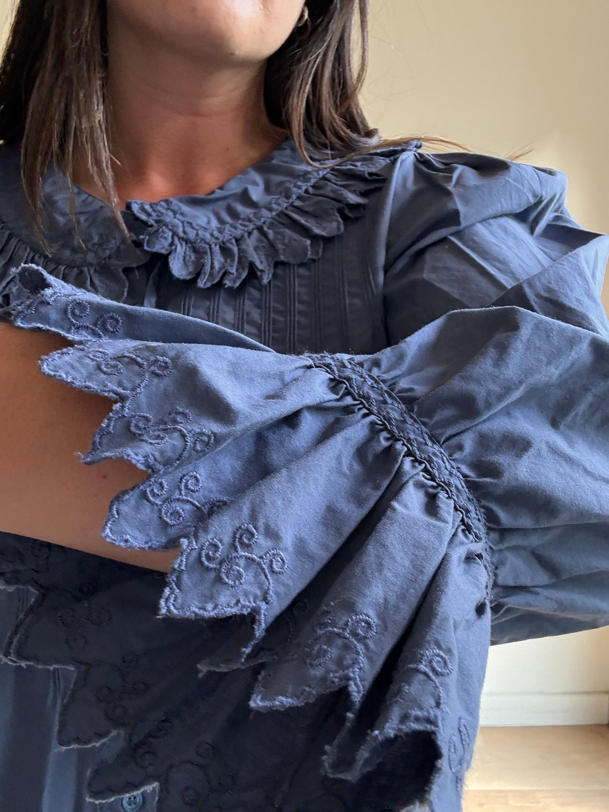 Doen Detailed Collared Blouse, L-XL