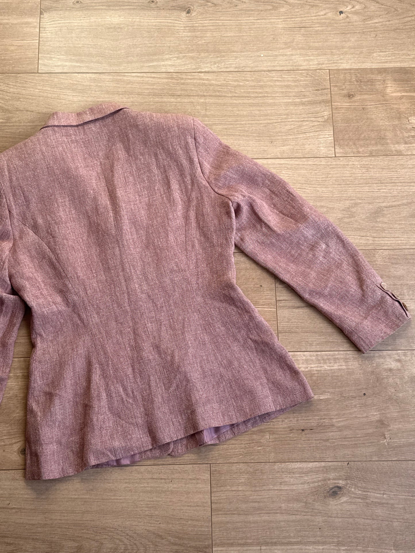 Vintage Principles Linen Statement Button Blazer, 10