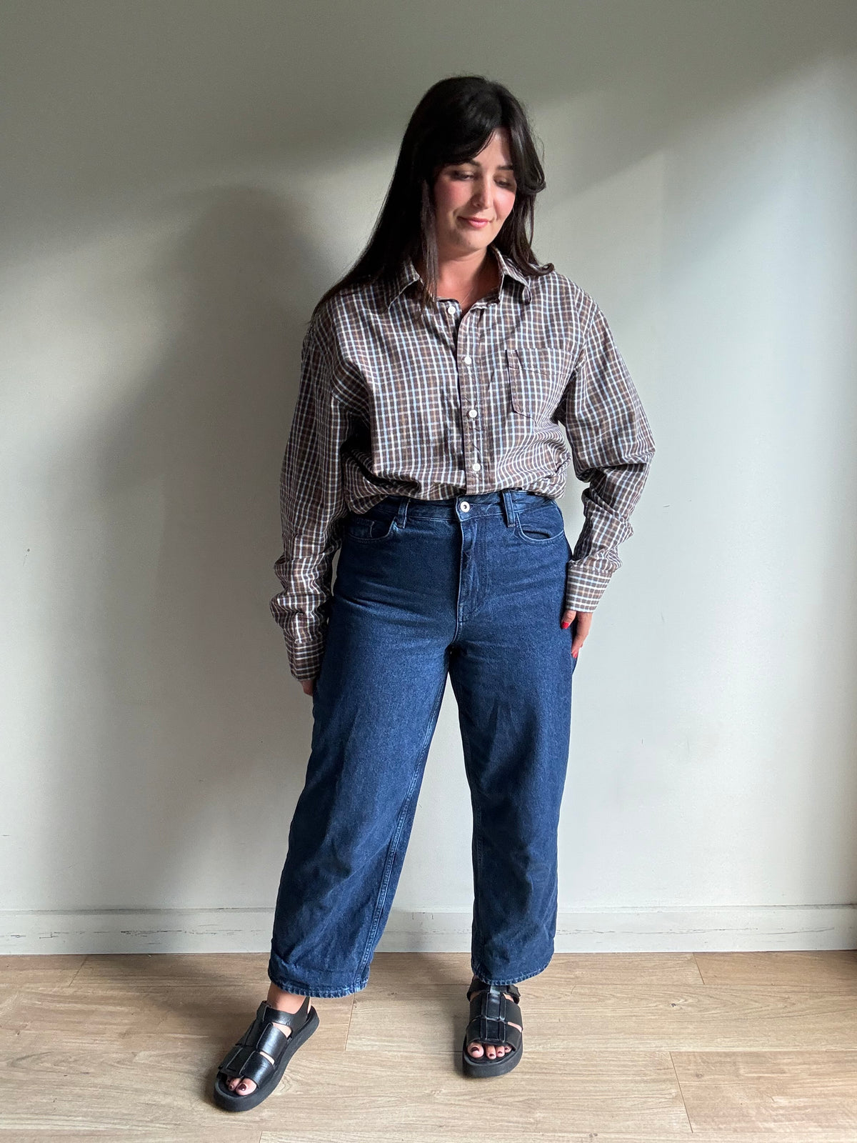 Toast Indigo Barrell Leg Jeans, 12