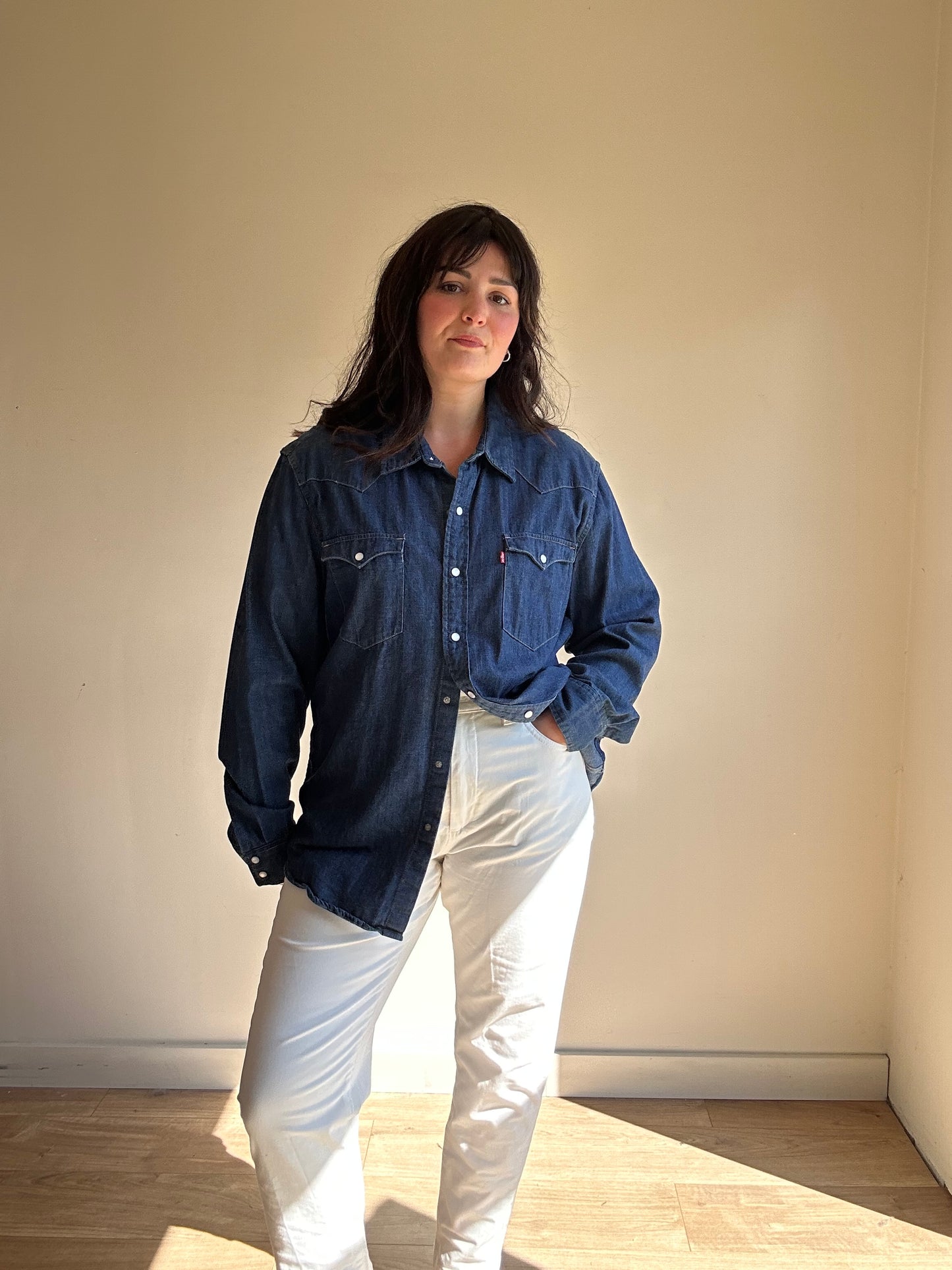 White Zara NEW Cotton Trousers, 44/XL