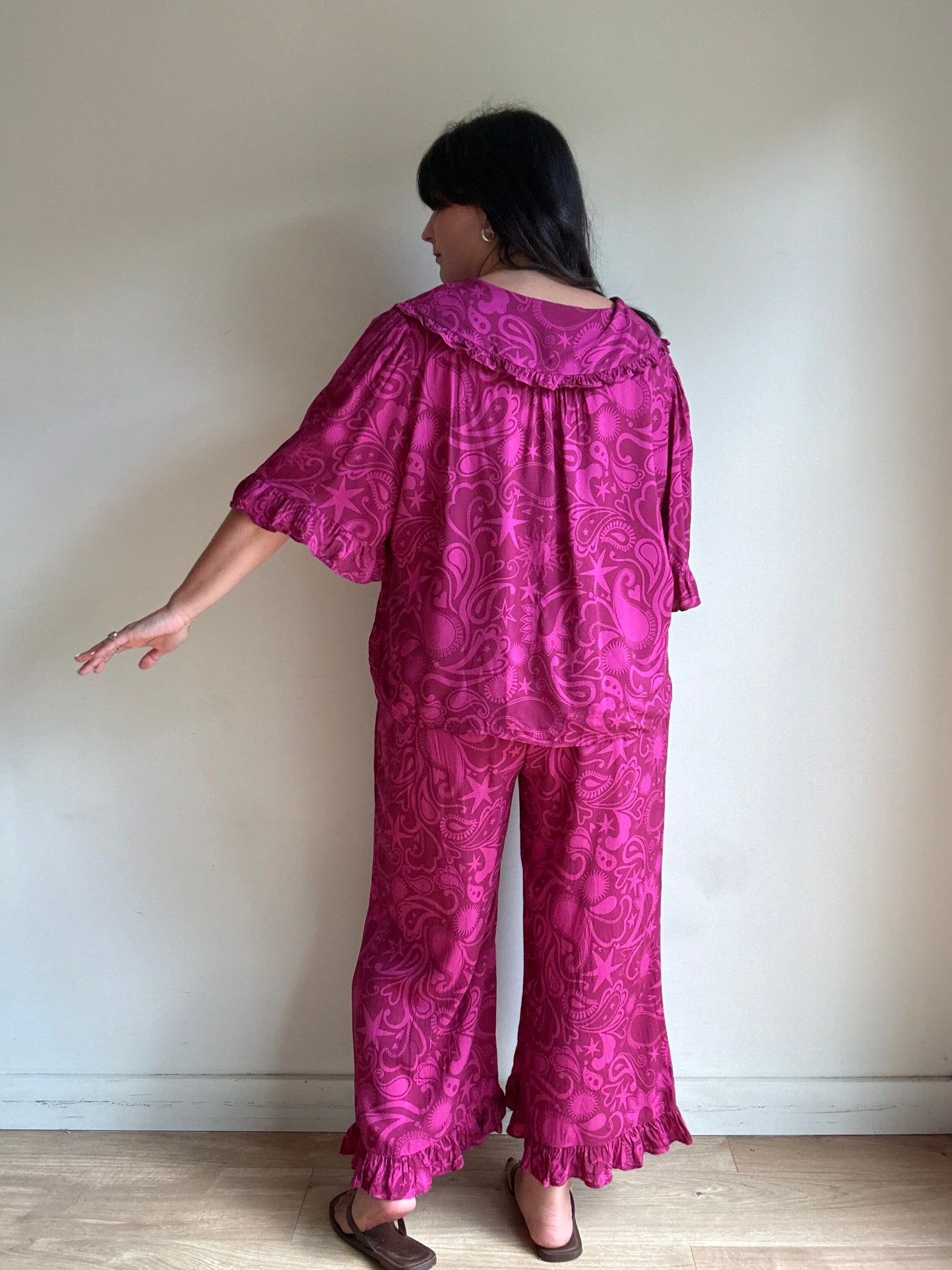 It’s 9pm Collar Blouse and Frill Trousers, 16-18