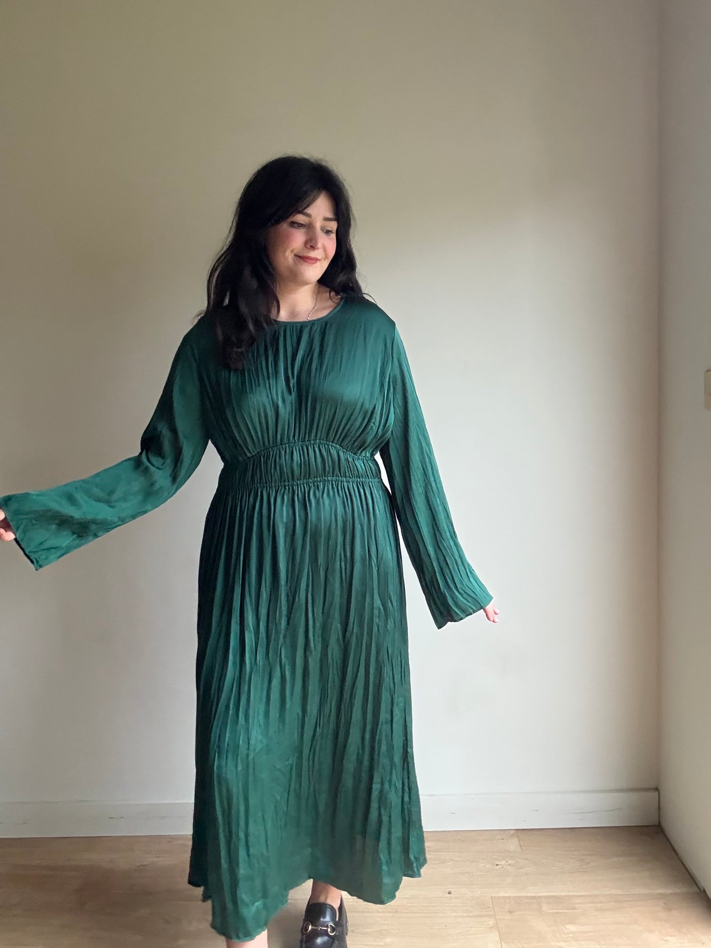 M&S Satin Gathered Dress, 14