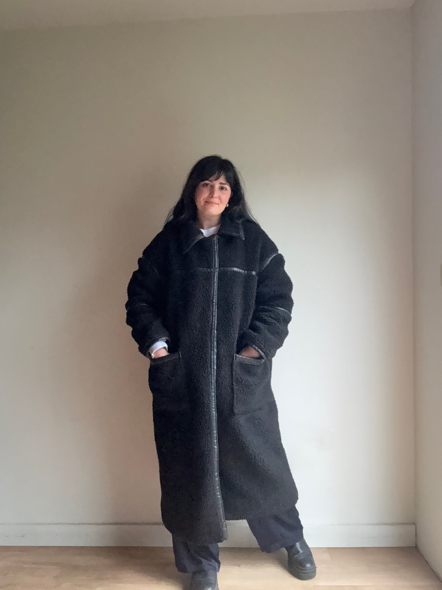 Asos Design Faux Shearling Coat, 14