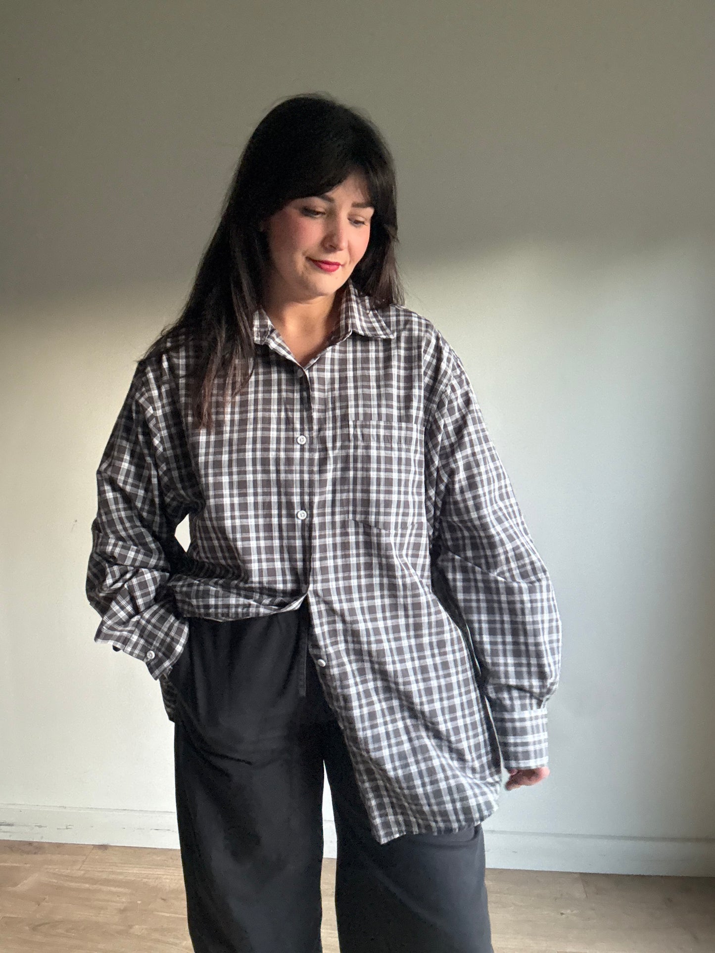 Collusion Check Shirt, UK 10 (oversized)
