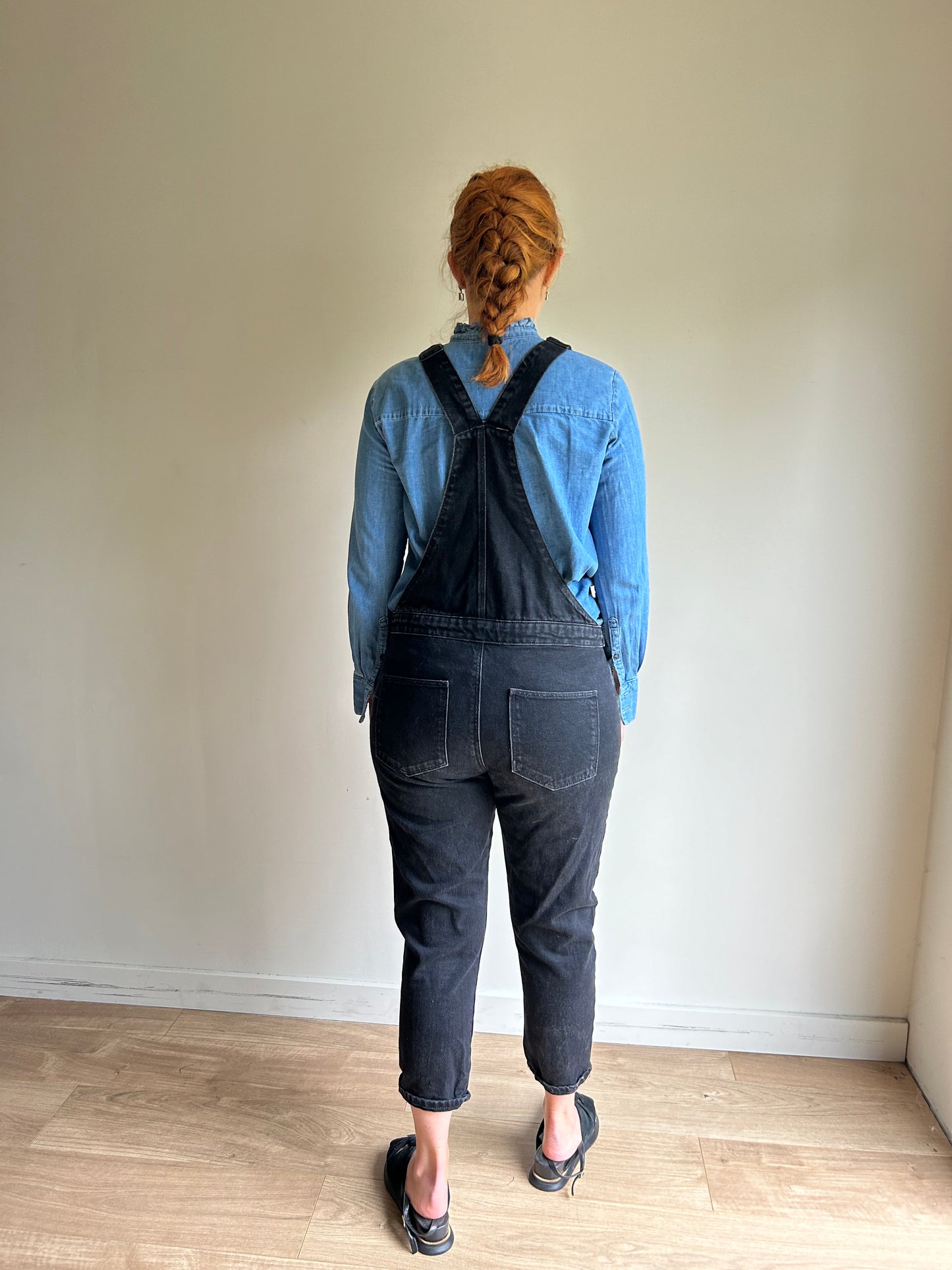 Topshop Crop Denim Dungarees, 12