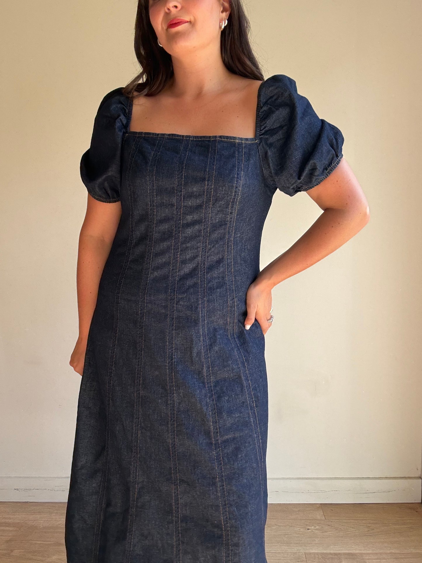 Boden Denim Shaped Midi Dress, 16