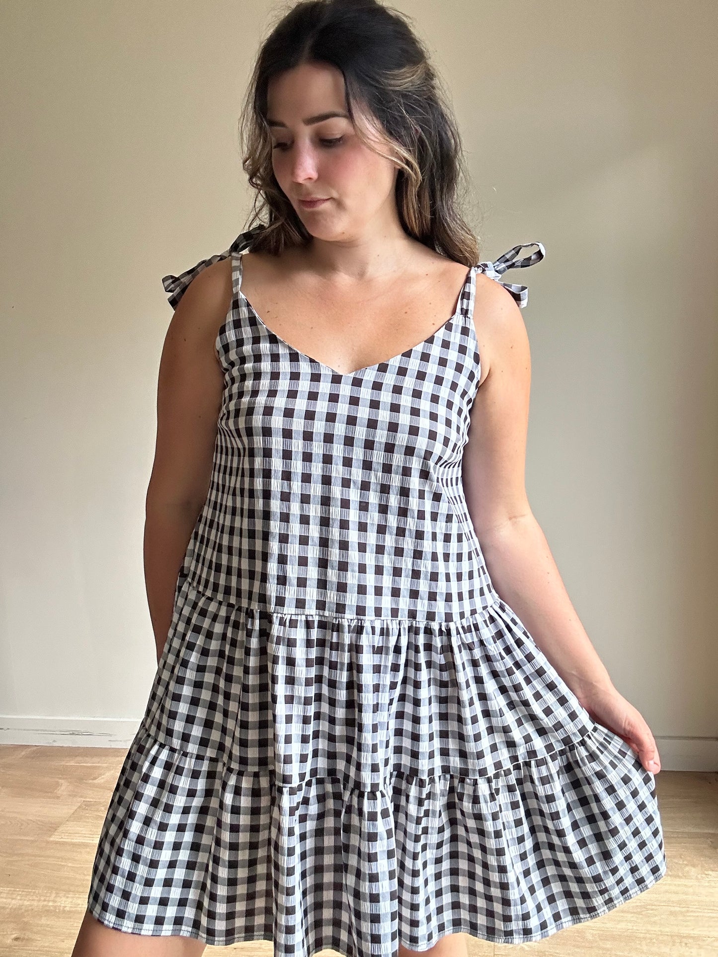 Gingham Tiered Dress, 10