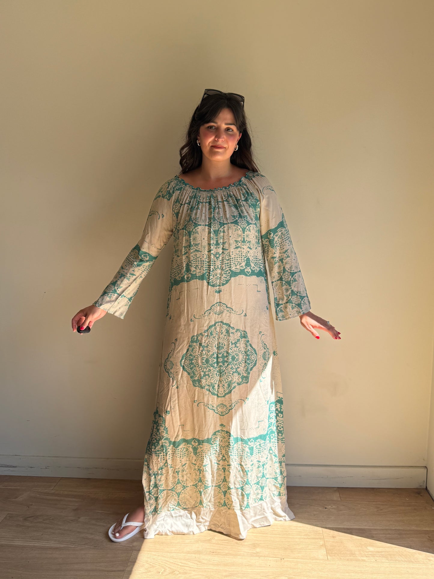 Tribe and Fable Printed Floaty Maxi Dress, One Size