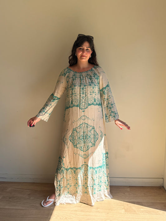 Tribe and Fable Printed Floaty Maxi Dress, One Size