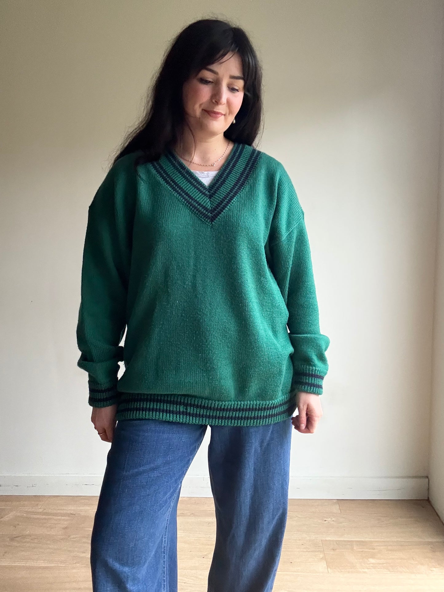 Vintage Cricket Style Jumper, XL