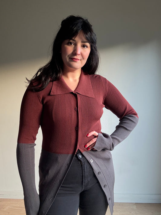 Remain Birger Christensen Ribbed Longline Cardigan, 12