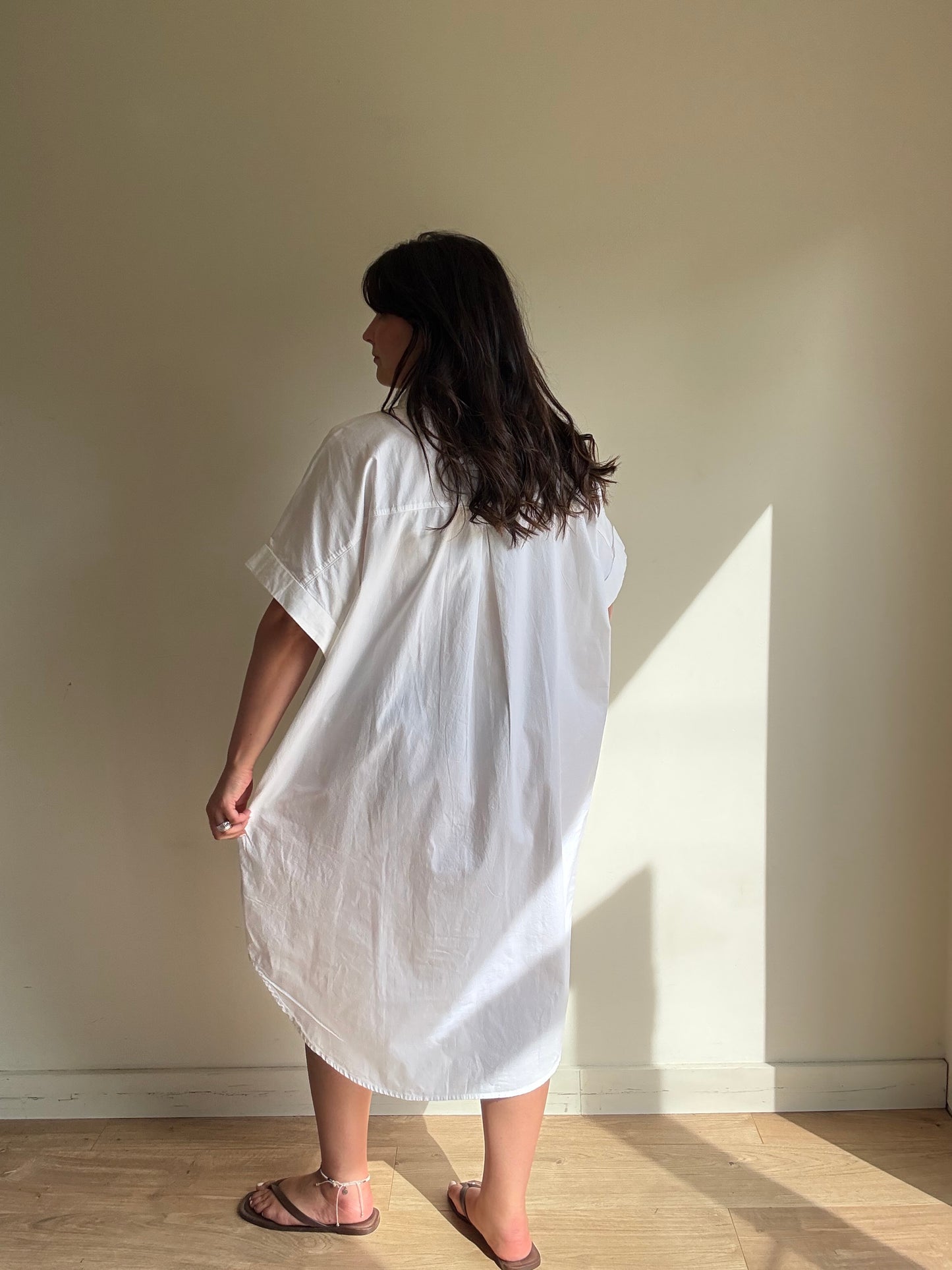 Monki NEW Cotton White Shirt Dress, XL (Copy)
