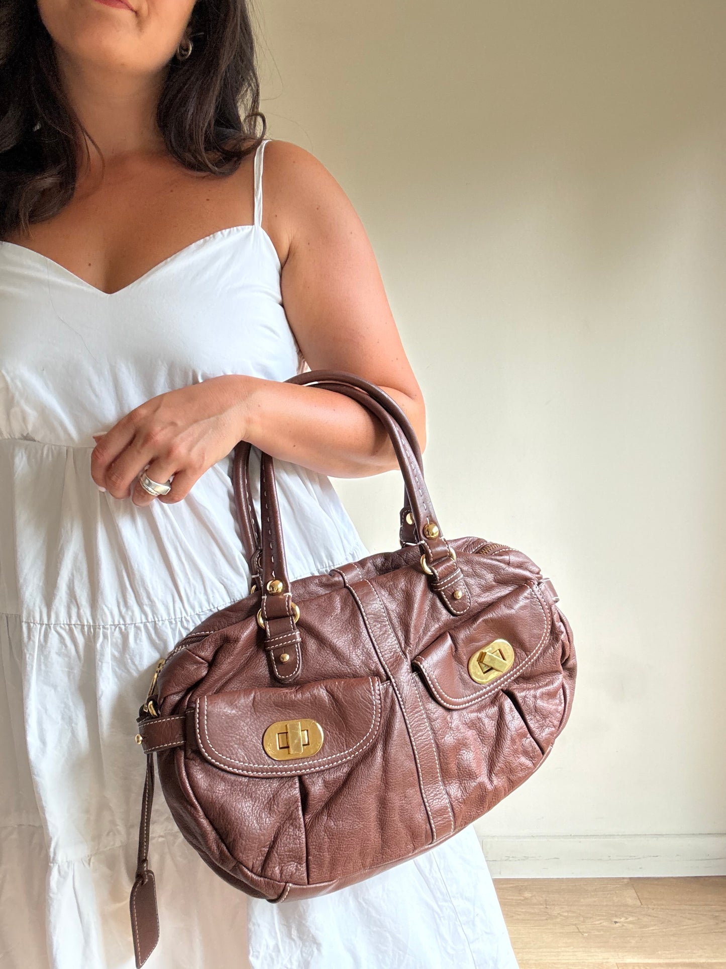 Badgley Mischka Leather Y2K Mid-size Bag, O/S