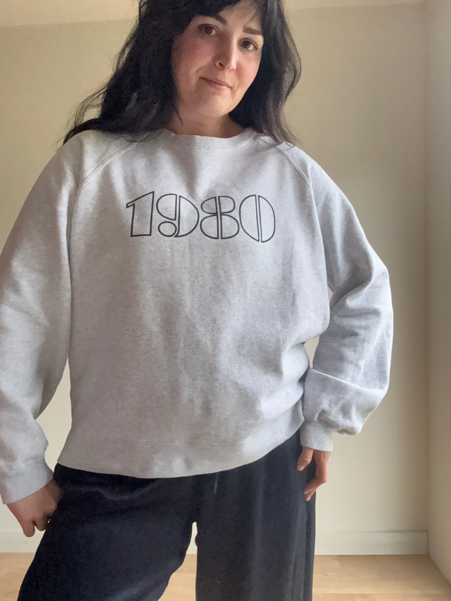 Sezane 1980 Cotton Sweatshirt, XL