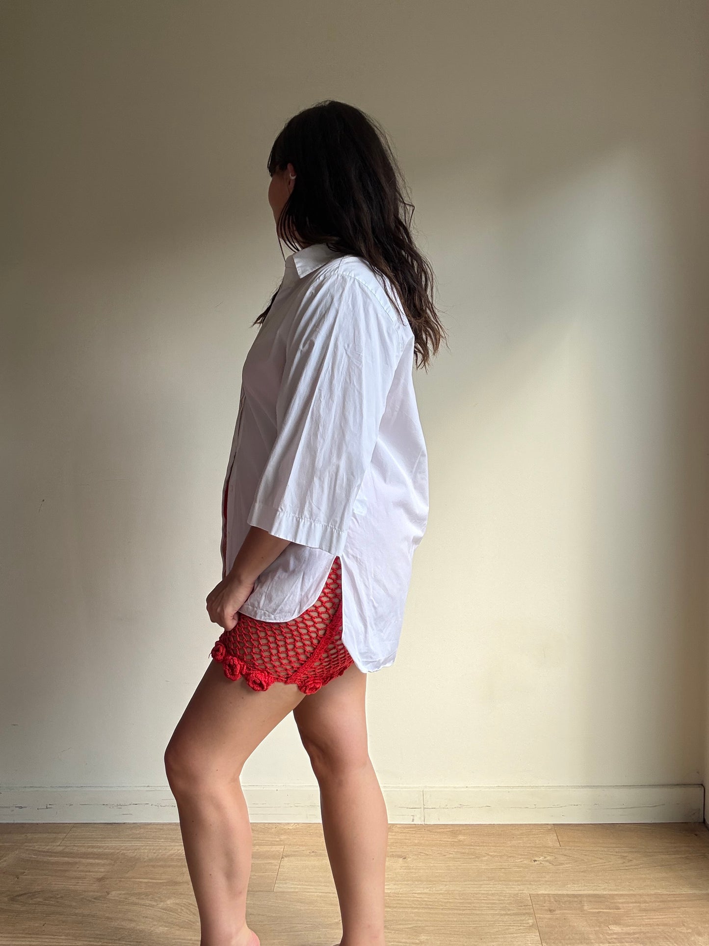 Mango Crochet Knit Strapless Top or Skirt, L