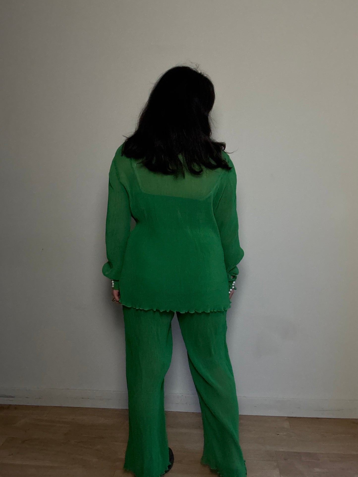 KAI Collective (Set) Plisse Shirt and Trousers Co-Ord, XL