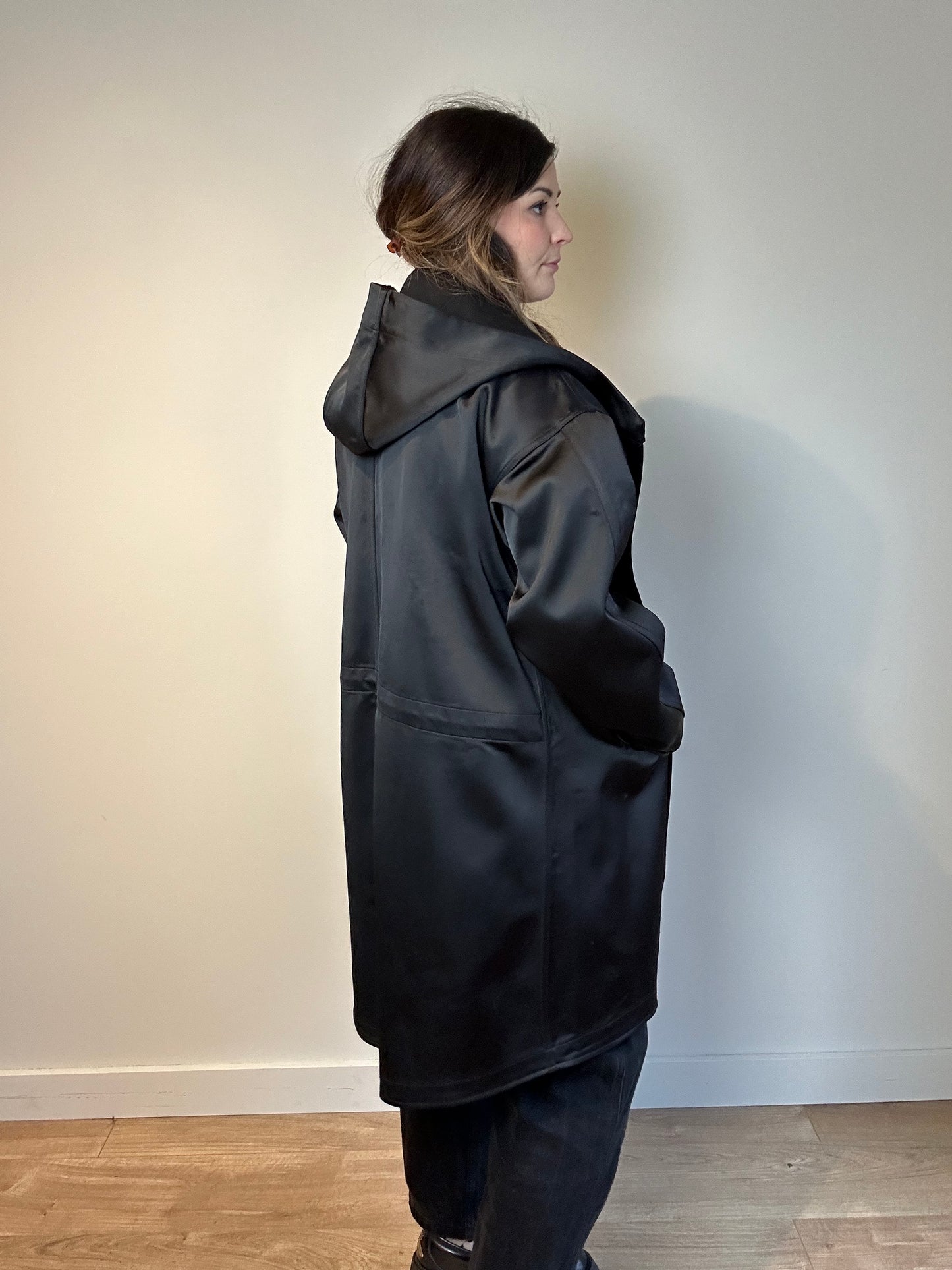 Nomia Black Balloon Coat - Size S Oversized