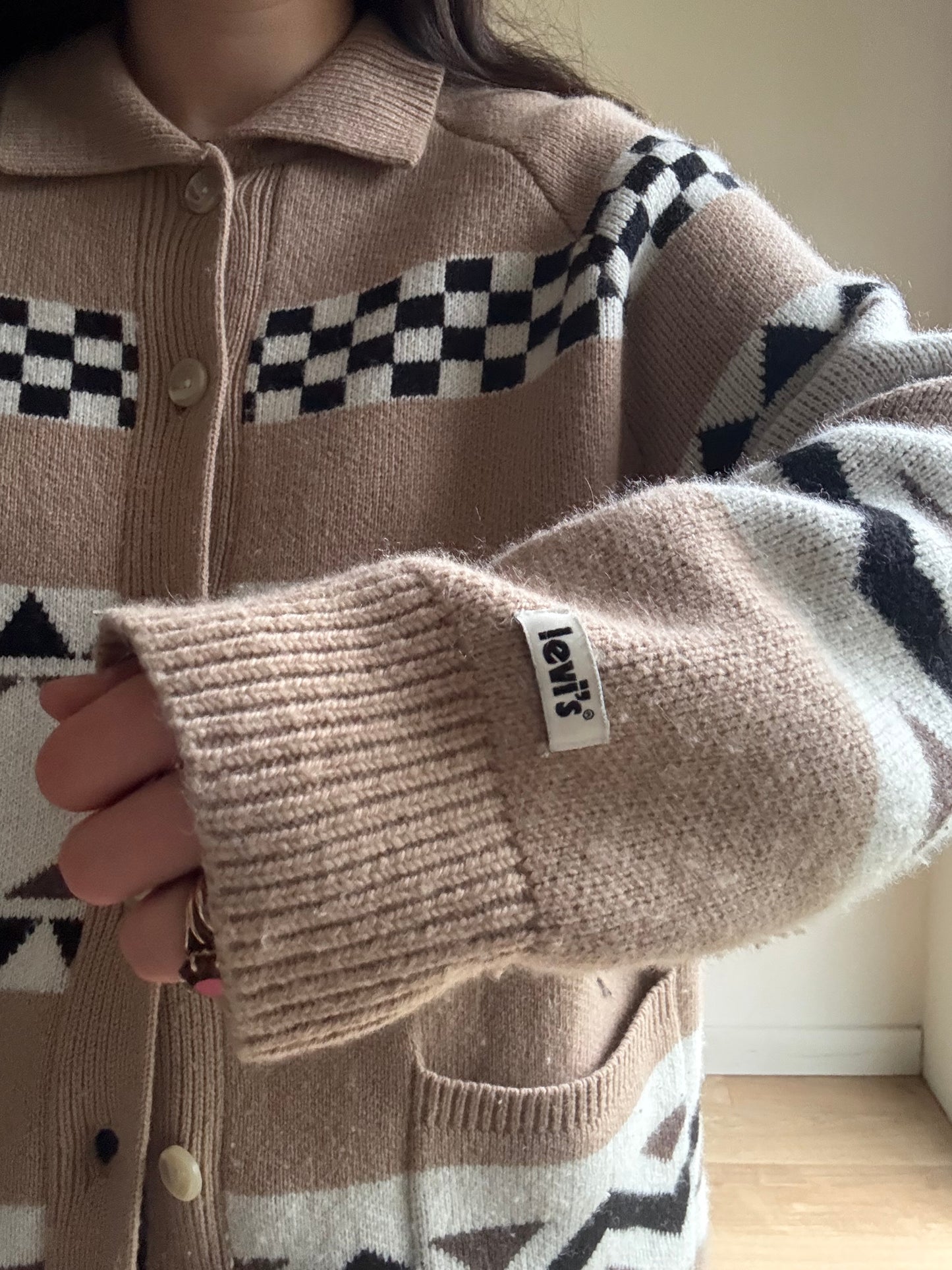 Levi’s Wool Patterned Cardigan, L