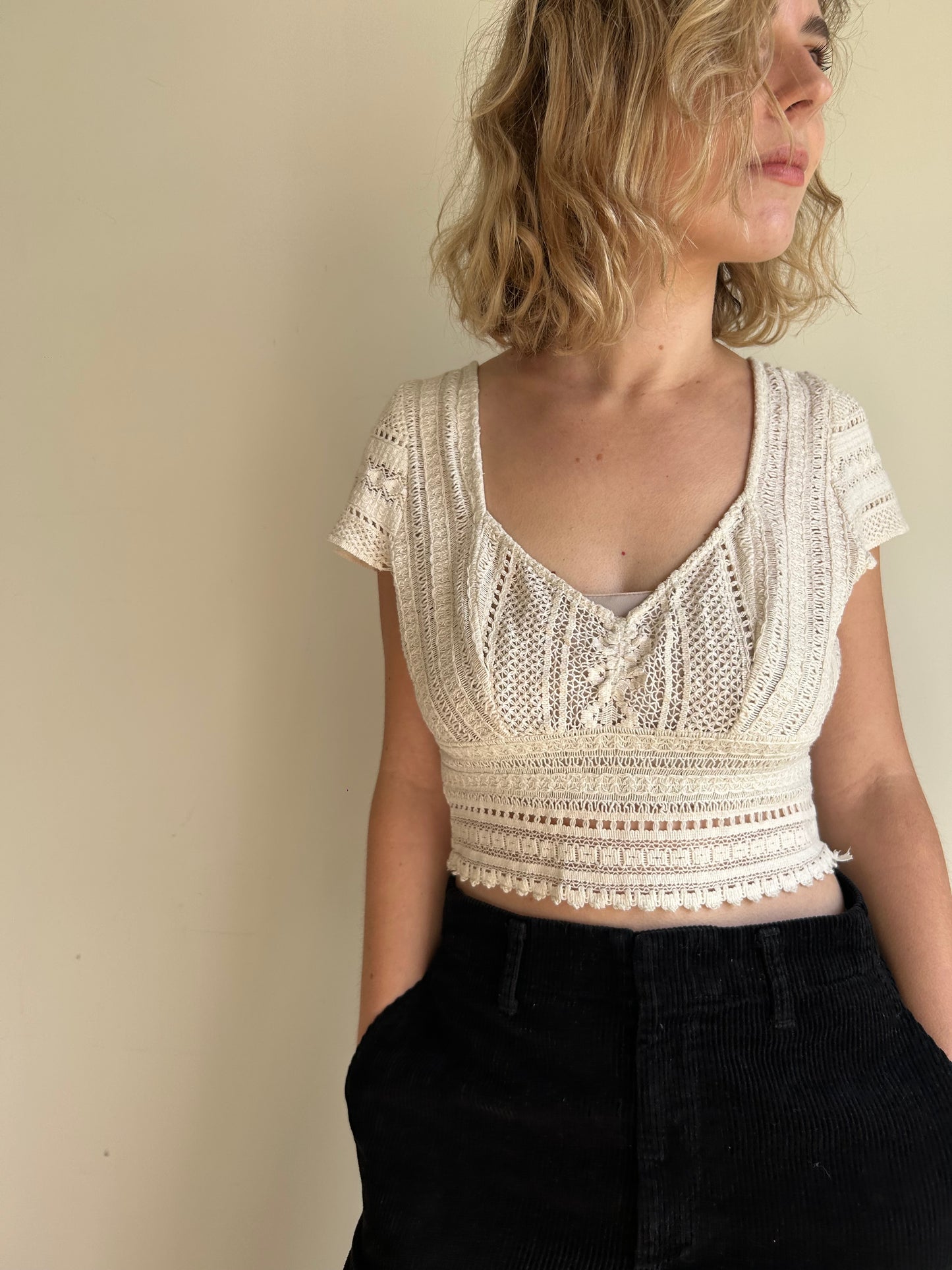 Zara Crochet Style Top, S